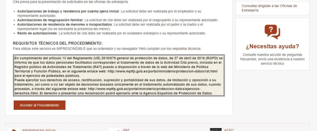 cita previa extranjeria